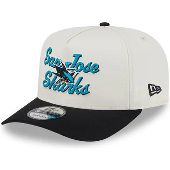 San Jose Sharks NHL 9FIFTY A Frame Chainstitch Snapback Kappe beige und schwarz von New Era