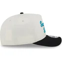 beige-und-schwarze-gebogene-snapback-kappe-9fifty-a-frame-chainstitch-der-san-jose-sharks-nhl-von-new-era