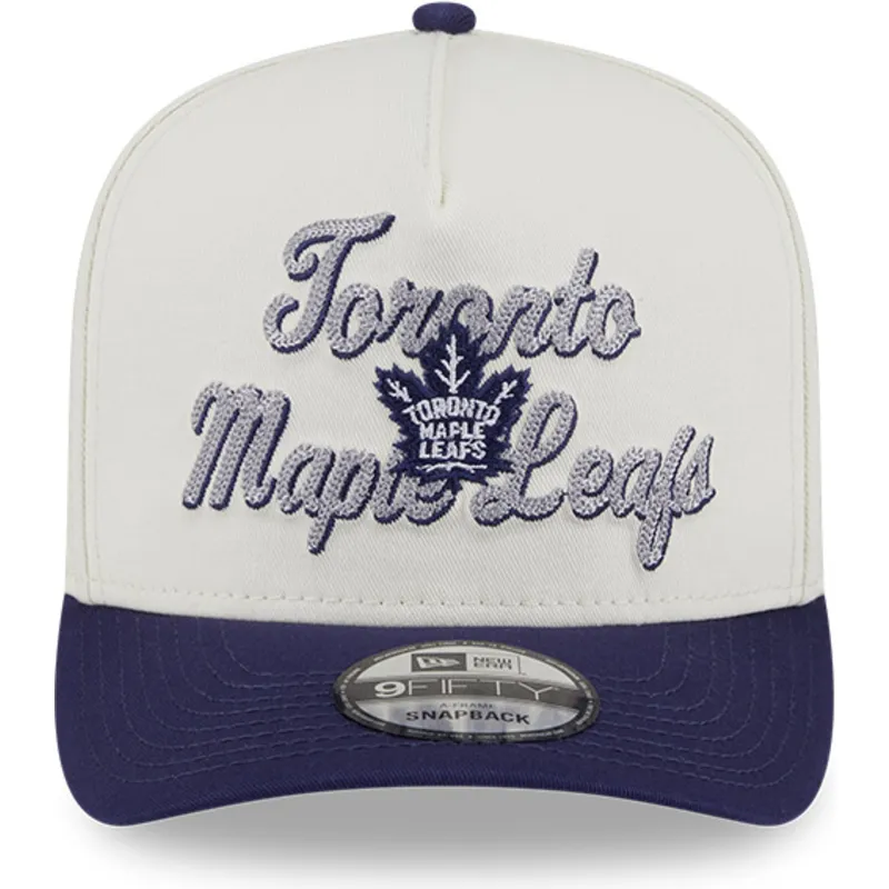 sapkak-ivelt-bezs-snapback-9fifty-a-frame-chainstitch-toronto-maple-leafs-nhl-new-era