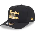 boston-bruins-nhl-new-era-9fifty-a-frame-chainstitch-schwarze-snapback-kappe-mit-gebogenem-schirm