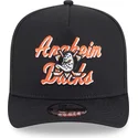 anaheim-ducks-nhl-9fifty-a-frame-chainstitch-schwarze-snapback-kappe-mit-gebogenem-schirm-von-new-era