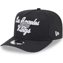 schwarze-snapback-kappe-mit-gebogenem-schirm-9fifty-a-frame-chainstitch-der-los-angeles-kings-nhl-von-new-era