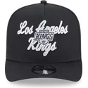 schwarze-snapback-kappe-mit-gebogenem-schirm-9fifty-a-frame-chainstitch-der-los-angeles-kings-nhl-von-new-era