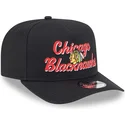 schwarze-curved-snapback-9fifty-a-frame-chainstitch-kappe-der-chicago-blackhawks-nhl-von-new-era