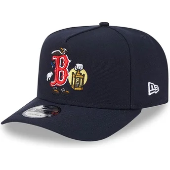 Mörkblå kurvad snapbackkeps 9FIFTY A Frame Cartoon Boston...