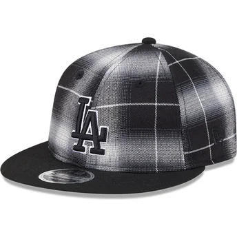 Schwarze Snapback-Kappe 9FIFTY Retro Crown Plaid der Los Angeles Dodgers MLB von New Era