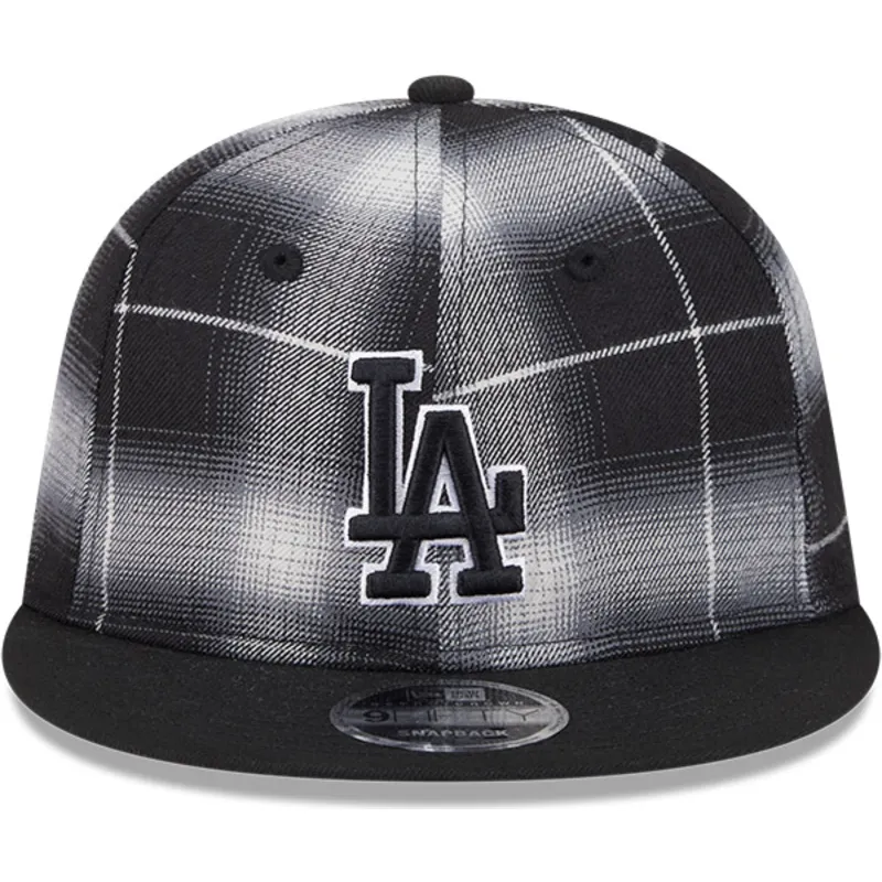 svart-platt-snapback-keps-9fifty-retro-crown-plaid-fran-los-angeles-dodgers-mlb-av-new-era