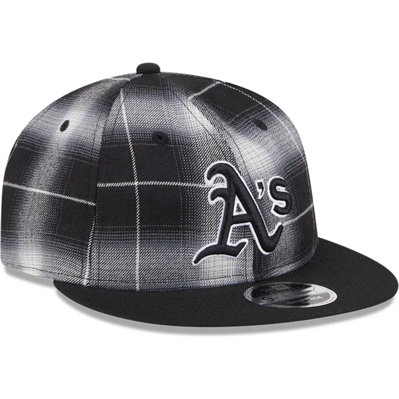 sapkak-lapos-fekete-snapback-9fifty-retro-crown-plaid-oakland-athletics-mlb-new-era
