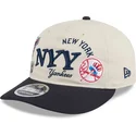 new-era-curved-brim-9fifty-retro-crown-scatter-new-york-yankees-mlb-beige-and-navy-blue-snapback-cap