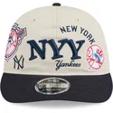 new-era-curved-brim-9fifty-retro-crown-scatter-new-york-yankees-mlb-beige-and-navy-blue-snapback-cap