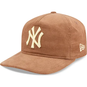 Schwarze Snapback-Kappe mit gebogenem Schirm 19TWENTY Nostalgic Golfer der New York Yankees MLB von New Era