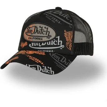 Sapkák ívelt fekete snapback CAFE03 Von Dutch