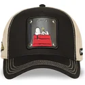 schwarze-und-beige-trucker-kappe-snoopy-und-emilio-pea6-naw6-peanuts-von-capslab