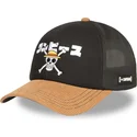 capslab-straw-hat-pirates-op6-one-one-piece-black-and-brown-trucker-hat