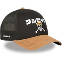 capslab-straw-hat-pirates-op6-one-one-piece-black-and-brown-trucker-hat