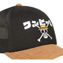 capslab-straw-hat-pirates-op6-one-one-piece-black-and-brown-trucker-hat