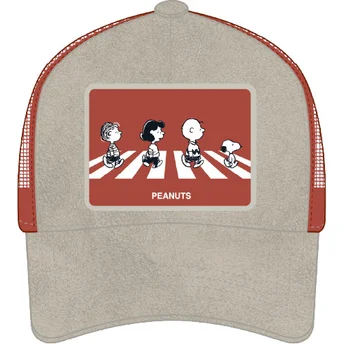 Grau-rote Trucker-Kappe PEA5 PEA Peanuts von Capslab.