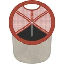 grau-rote-trucker-kappe-pea5-pea-peanuts-von-capslab