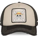 capslab-straw-hat-pirates-op6-str-one-piece-beige-and-black-trucker-hat