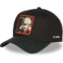 schwarze-und-grune-gebogene-snapback-kappe-katsuki-bakugo-mha2-bak-my-hero-academia-von-capslab