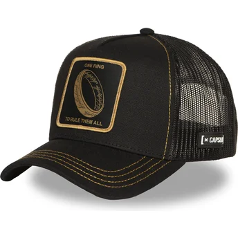Schwarze Trucker-Kappe Ein Ring LOTR RIN Der Herr der Ringe von Capslab