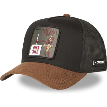 Schwarze und braune Trucker-Kappe Coyote LOO12 WI2 Looney Tunes von Capslab