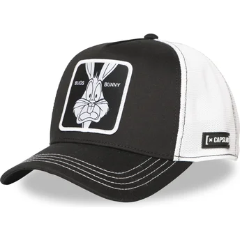 Schwarze und weiße Trucker-Kappe Bugs Bunny LOO12 BUG CT Looney Tunes von Capslab