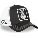 schwarze-und-weisse-trucker-kappe-bugs-bunny-loo12-bug-ct-looney-tunes-von-capslab