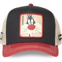 capslab-looney-tunes-silvestre-loo12-syl-mehrfarbige-trucker-kappe