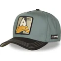 grune-und-schwarze-snapback-cap-mit-gebogenem-schirm-daffy-duck-loo12-daf2-looney-tunes-von-capslab