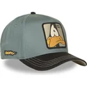 grune-und-schwarze-snapback-cap-mit-gebogenem-schirm-daffy-duck-loo12-daf2-looney-tunes-von-capslab