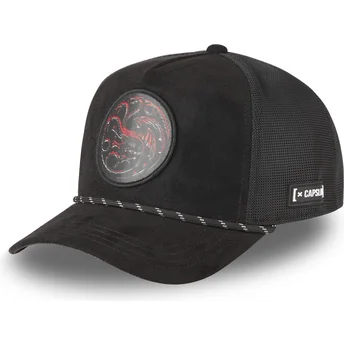 Schwarze Trucker-Kappe Casa Targaryen HOD SYM Game of Thrones von Capslab