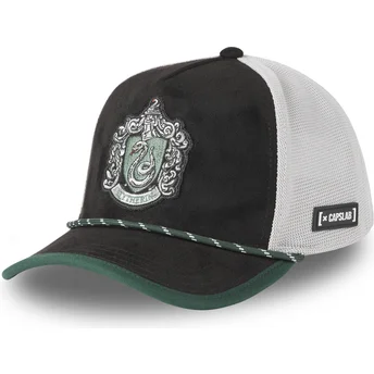 Schwarze und weiße Slytherin HP3 SLY Harry Potter Trucker-Kappe von Capslab