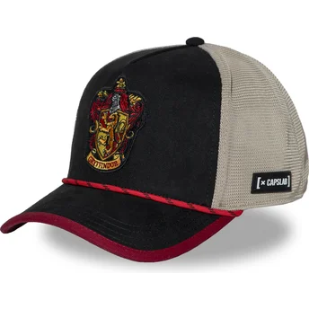 Schwarze und beige Trucker-Kappe Gryffindor HP3 GRY Harry Potter von Capslab