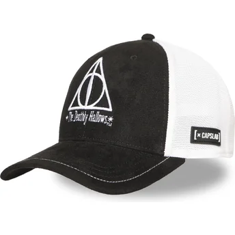 Schwarz-weiße Trucker-Kappe Die Heiligtümer des Todes HP3 DEA Harry Potter von Capslab