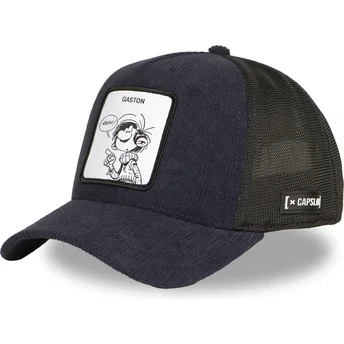 Gaston Lagaffe GLG2 GBD dunkelblaue und schwarze Trucker-Kappe von Capslab