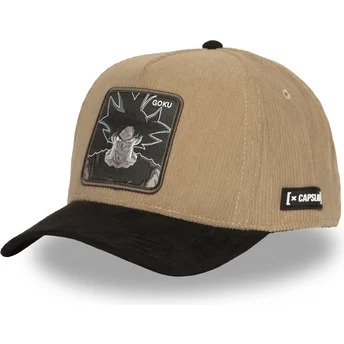 Capslab Dragon Ball Son Goku DBS7 UNI Snapback Kappe in Braun und Schwarz
