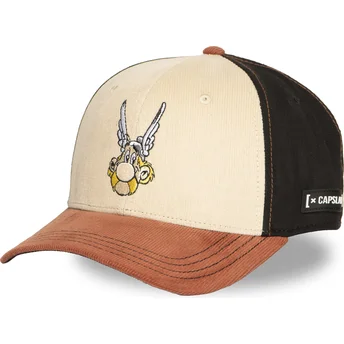 Multicolor gebogene Snapback-Kappe PCS AST Astérix der Gallier von Capslab