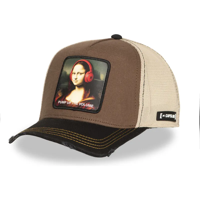 trucker-cap-braun-und-schwarz-mona-lisa-pump-up-the-volume-fam-mon-famous-von-capslab