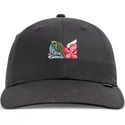 djinns-curved-brim-m-flowers-black-adjustable-cap
