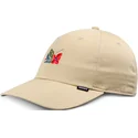 djinns-curved-brim-m-flowers-beige-adjustable-cap