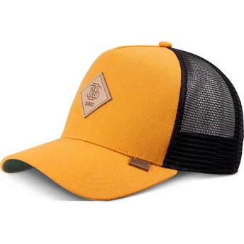 Trucker-Cap Gelb und Schwarz Plainlace HFT von Djinns