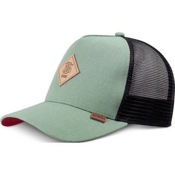 Grün-schwarze Trucker-Cap Plainlace HFT von Djinns