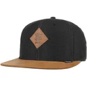 schwarze-und-braune-snapback-kappe-honey-knit-von-djinns