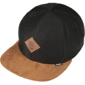 schwarze-und-braune-snapback-kappe-honey-knit-von-djinns