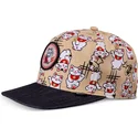 gorra-flach-beige-und-schwarz-snapback-fur-kinder-lucky-cat-linen-von-djinns