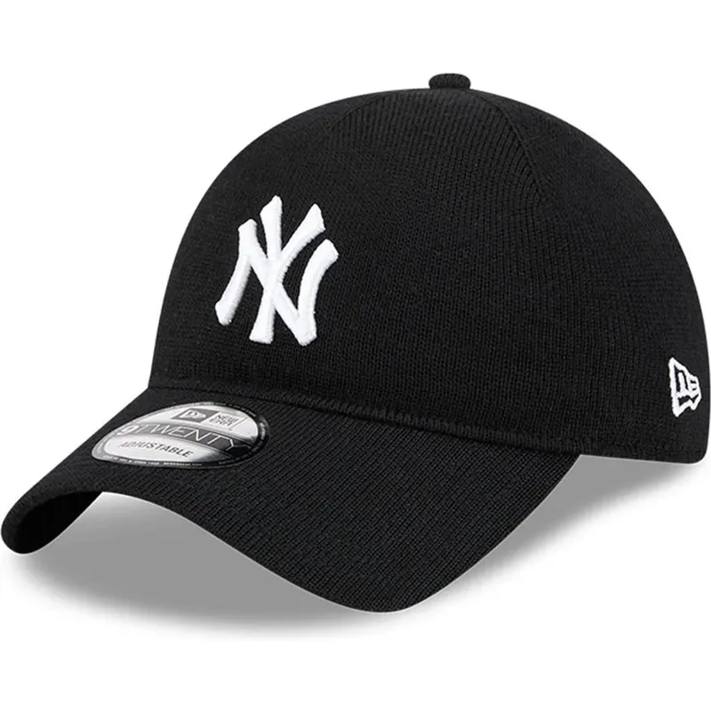 svart-bojd-justerbar-keps-9twenty-merino-wool-yarn-fran-new-york-yankees-mlb-av-new-era