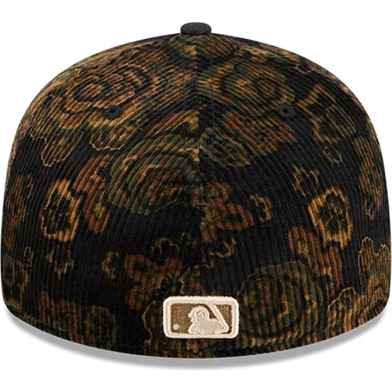 cap-ivelt-cheren-reguliran-59fifty-low-profile-floral-cord-three-looms-printed-corduroy-oakland-athletics-mlb-new-era