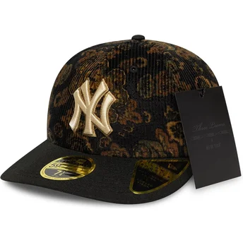 Cap ívelt черен регулиран 59FIFTY Low Profile Floral Cord Three Looms Printed Corduroy New York Yankees MLB New Era