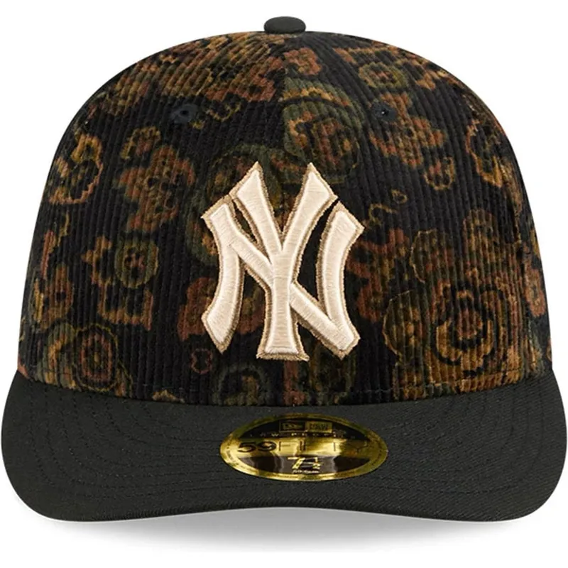 cap-ivelt-cheren-reguliran-59fifty-low-profile-floral-cord-three-looms-printed-corduroy-new-york-yankees-mlb-new-era